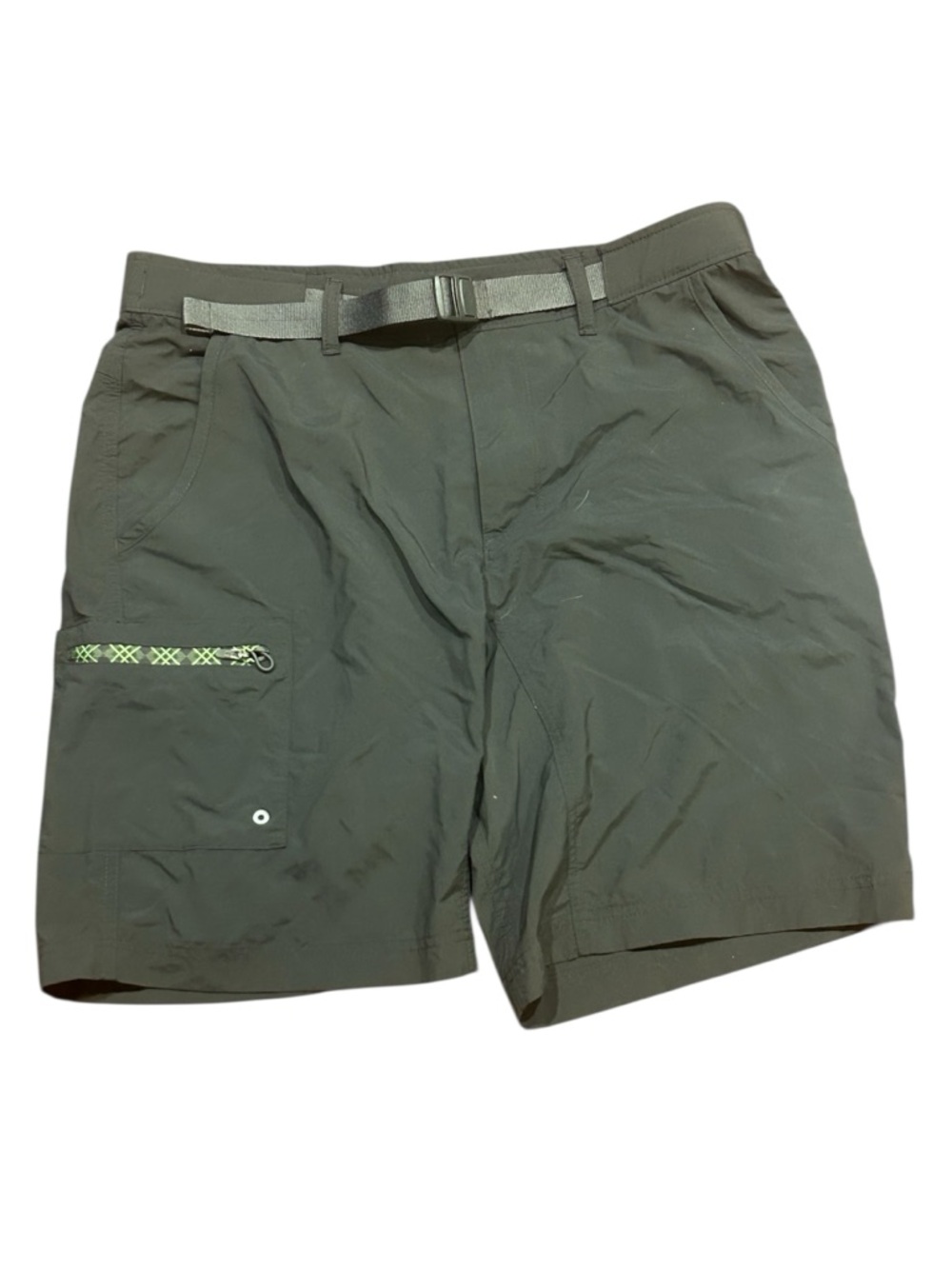 Columbia Omni Shade Belted Hiking Cargo Shorts Charcoal Gray Size 34